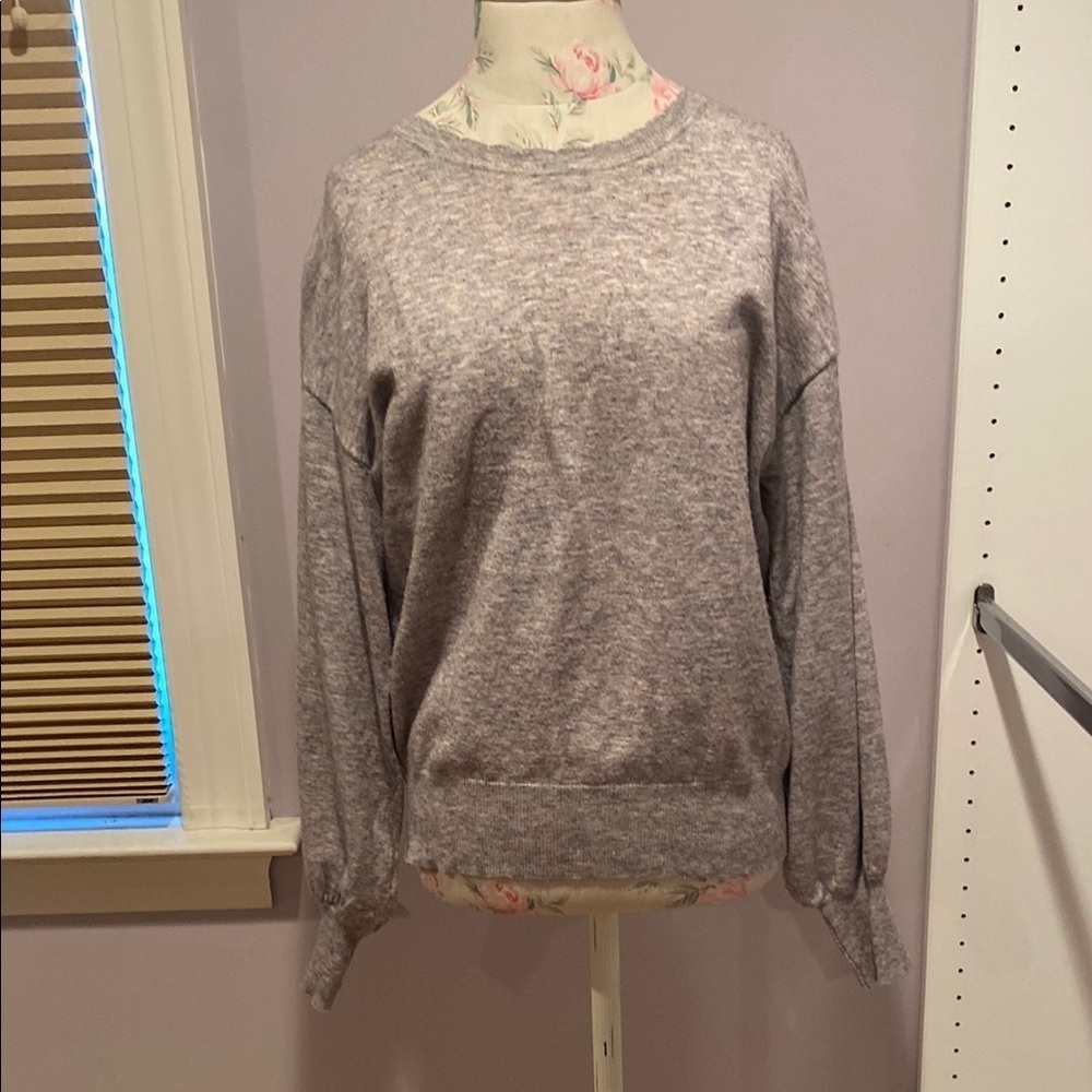 Ella Moss Gray Crew Neck Sweater